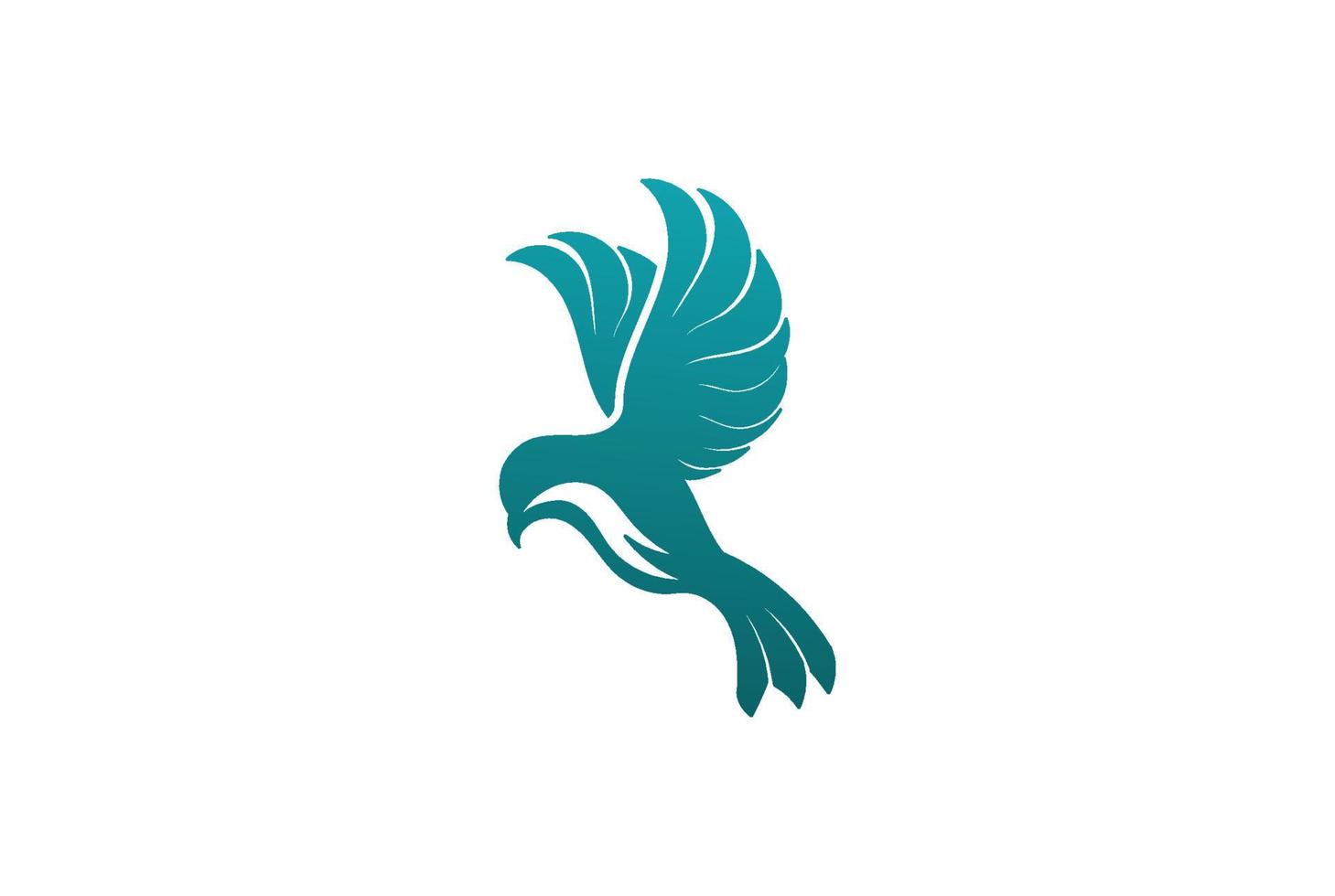 vetor de design de logotipo de silhueta de pássaro de pombo voador moderno simples