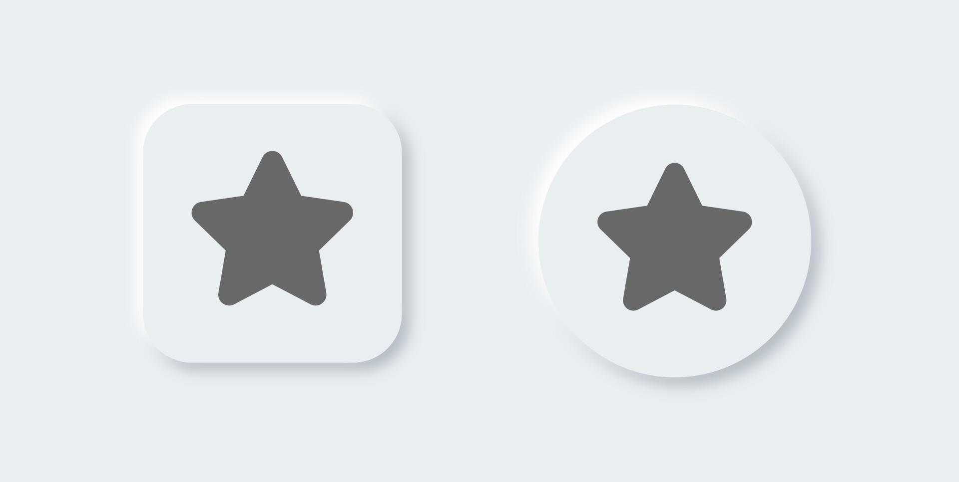 ícone de estrelas definido no estilo de design neomórfico. ícone de vetor de interface de usuário.