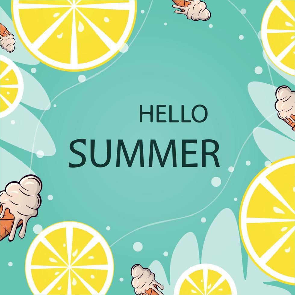 design de banners de layout de fundo de verão colorido. cartaz horizontal, cartão de felicitações, cabeçalho para site. ilustração vetorial vetor