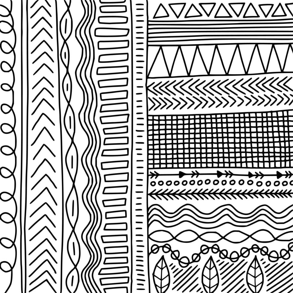 arte tribal para colorir vetor