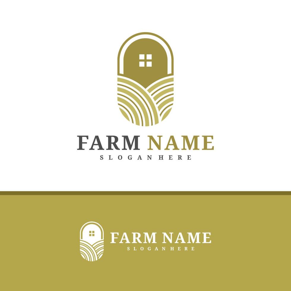 vetor de design de logotipo de casa de fazenda, ilustração de modelo de conceitos de logotipo de fazenda criativa.