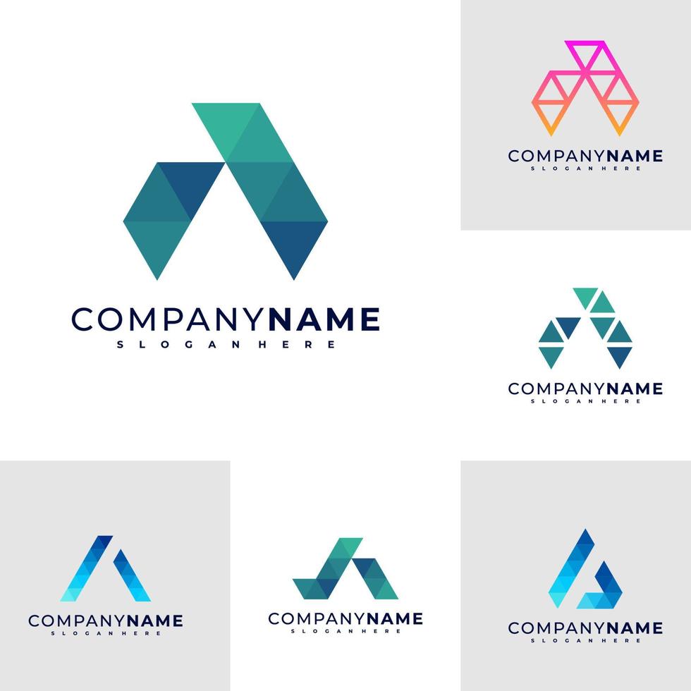 carta um vetor de design de logotipo, criativo uma ilustração de modelo de conceitos de logotipo.