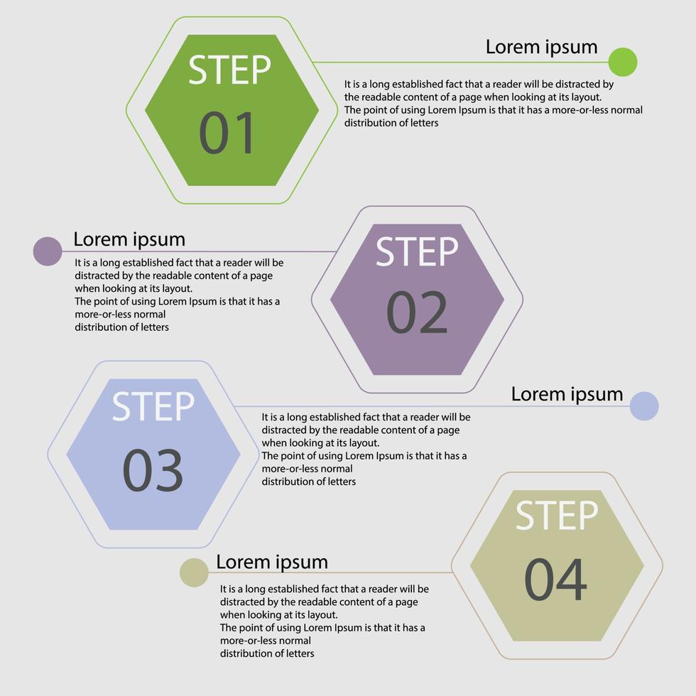 diagrama de conceito de informações de vetor de infográfico de hexágono geométrico