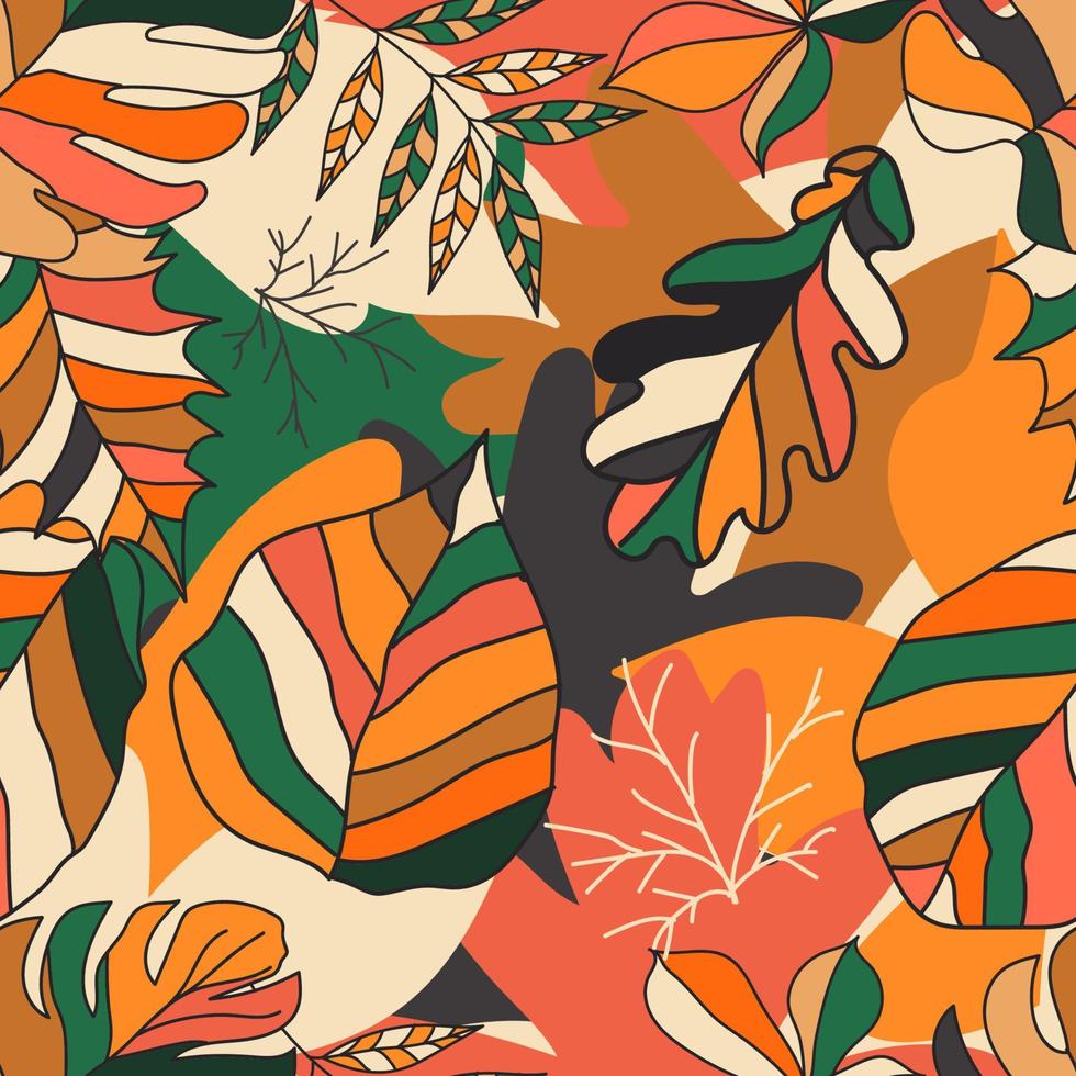 ilustração floral abstrata padrão contemporâneo, padrão de design para têxteis. vetor