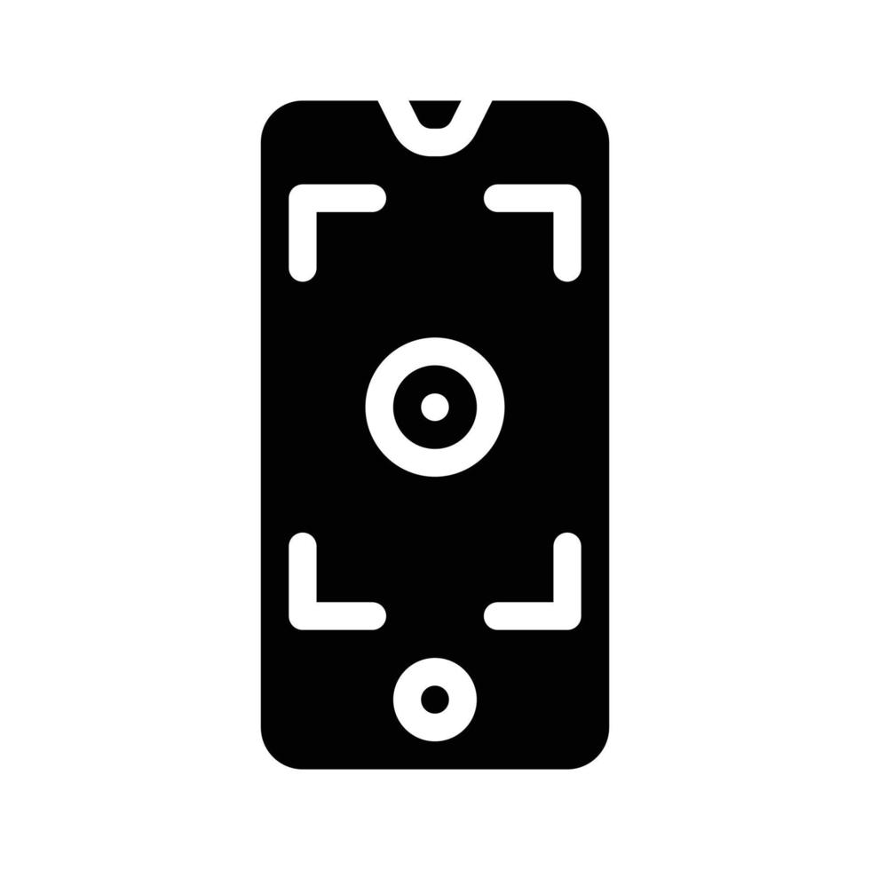 ilustração em vetor ícone glifo do visor do smartphone