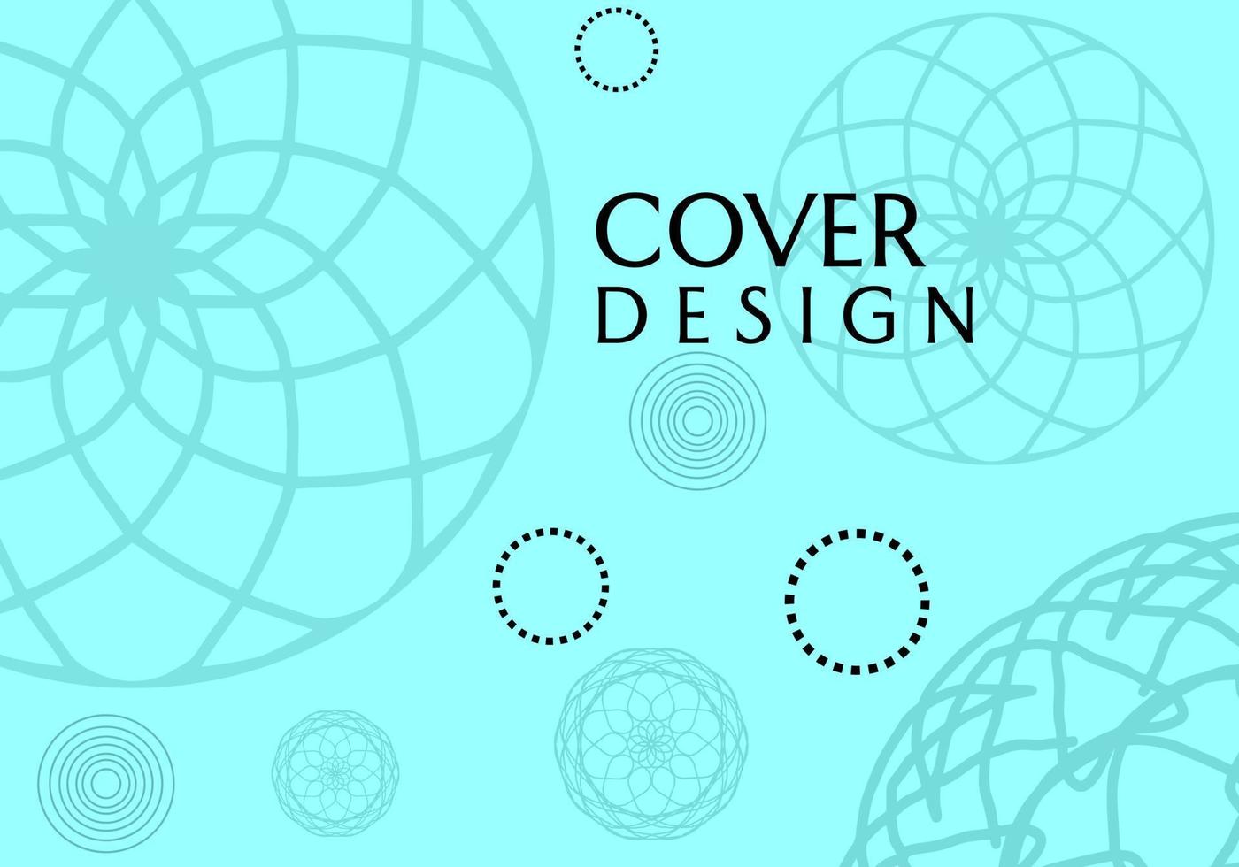 design de capa de livro de cor azul com elementos de mandala. design único e bonito vetor