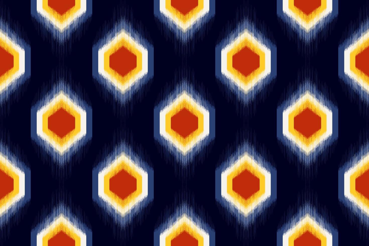 design de padrão têxtil sem costura étnica ikat. tecido asteca tapete mandala ornamentos têxteis decorações papel de parede. tribal boho peru nativo bordado tradicional de fundo vector. vetor