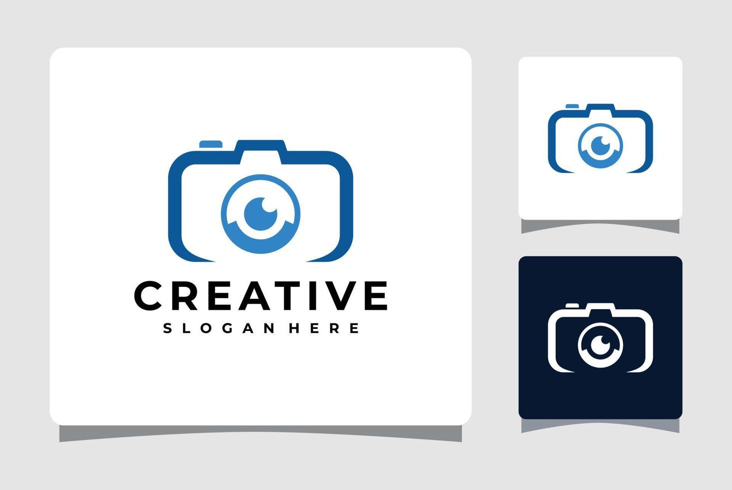 inspiração de design de modelo de logotipo de fotografia de câmera vetor