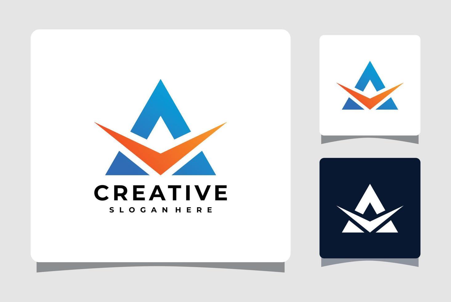 carta uma inspiração de design de modelo de logotipo vetor