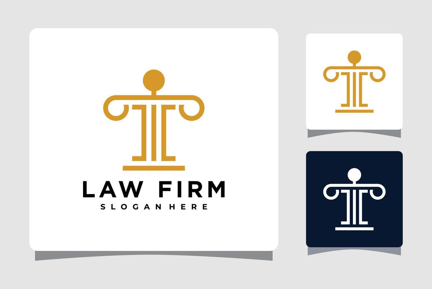 inspiração de design de modelo de logotipo de justiça de escritório de advocacia vetor