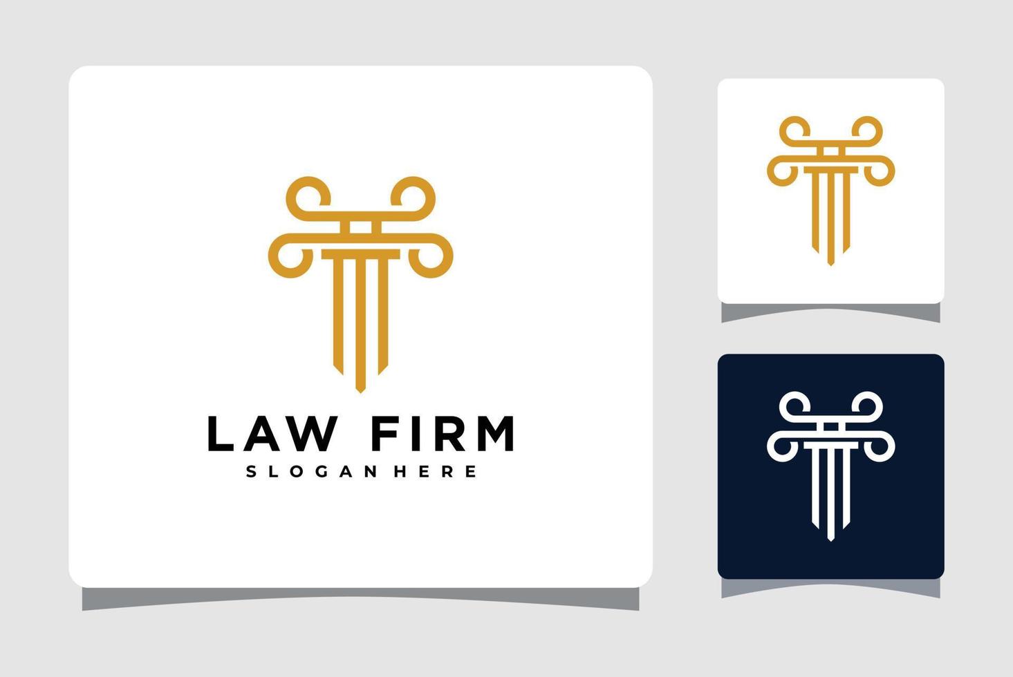 inspiração de design de modelo de logotipo de pilar de escritório de advocacia vetor