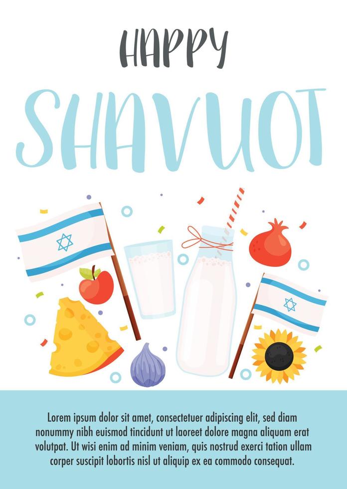 feliz dia de shavuot vetor