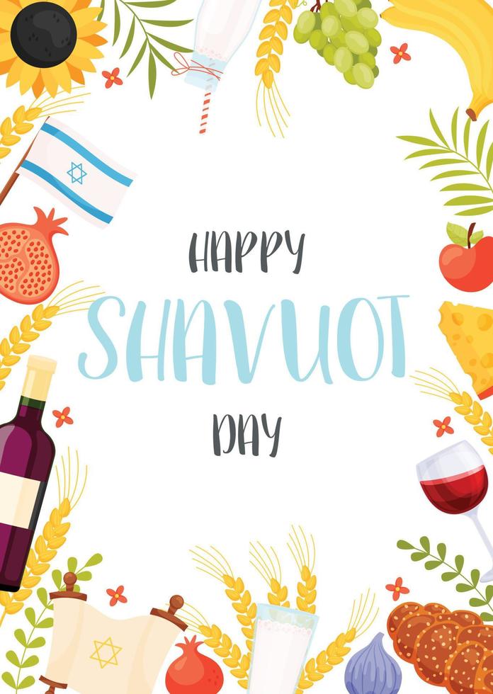 feliz dia de shavuot vetor