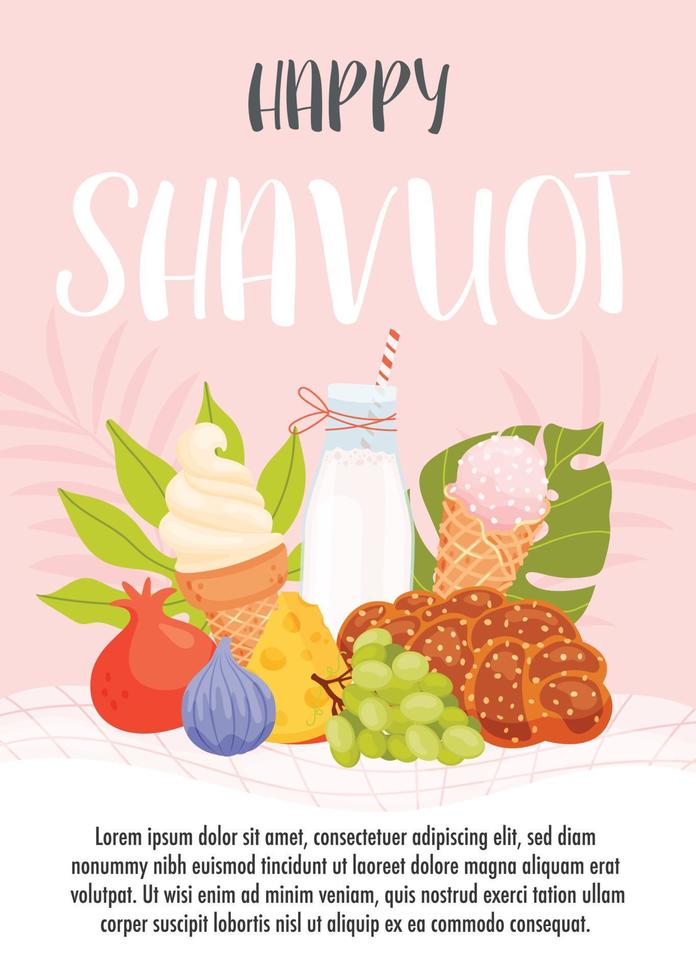 feliz dia de shavuot vetor