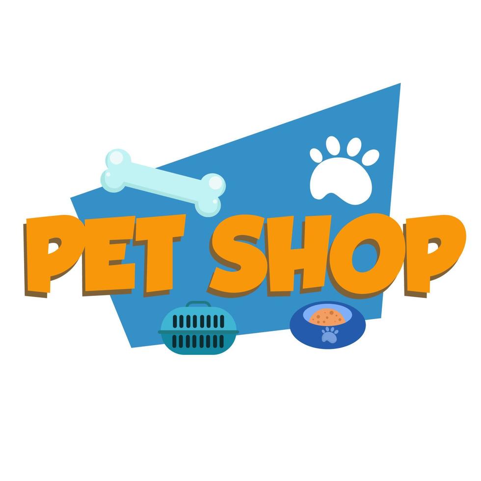 logotipo fofo para sua loja de animais vetor