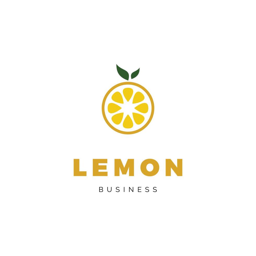 inspiração de design de logotipo de ícone de frutas de limão vetor