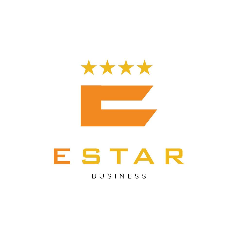 inspiração de design de logotipo de ícone de estrela e letra inicial vetor