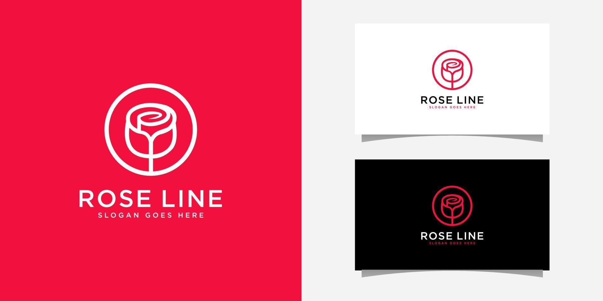 design de vetor de logotipo de flor rosa