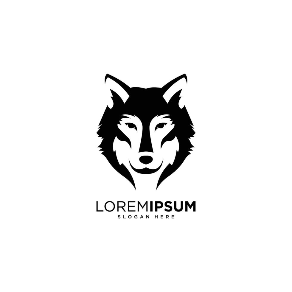 ilustração vetorial de logotipo de símbolo de lobo vetor