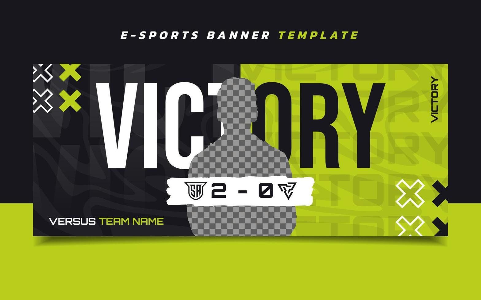 versus modelo de banner de jogos de e-sports com logotipo para mídia social vetor