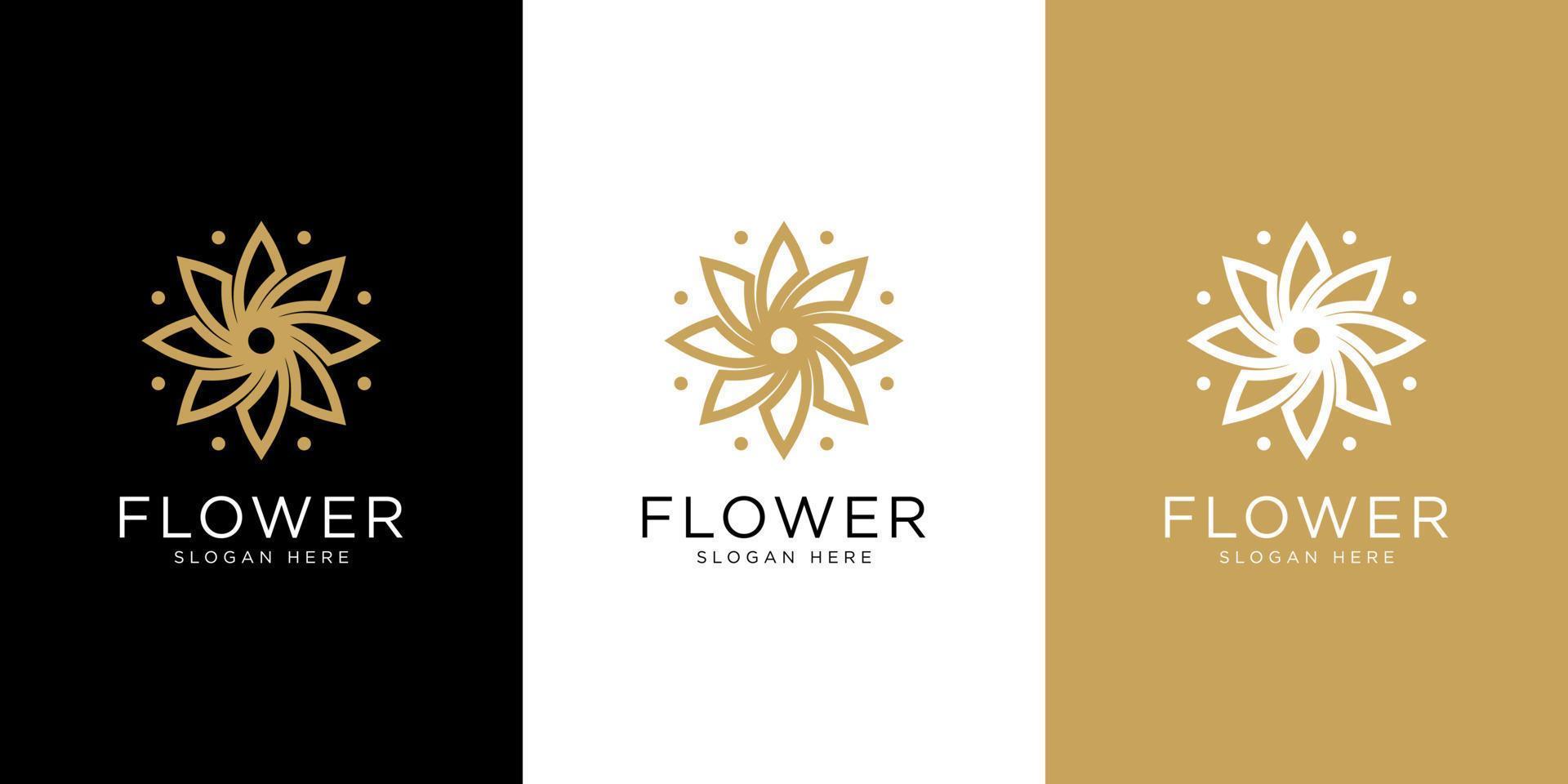 vetor premium do logotipo da flor da natureza