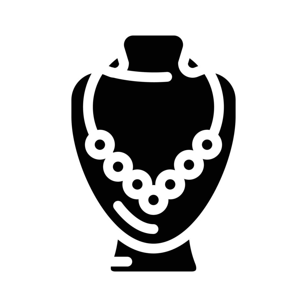 ilustração em vetor ícone de glifo de acessório de bijuteria