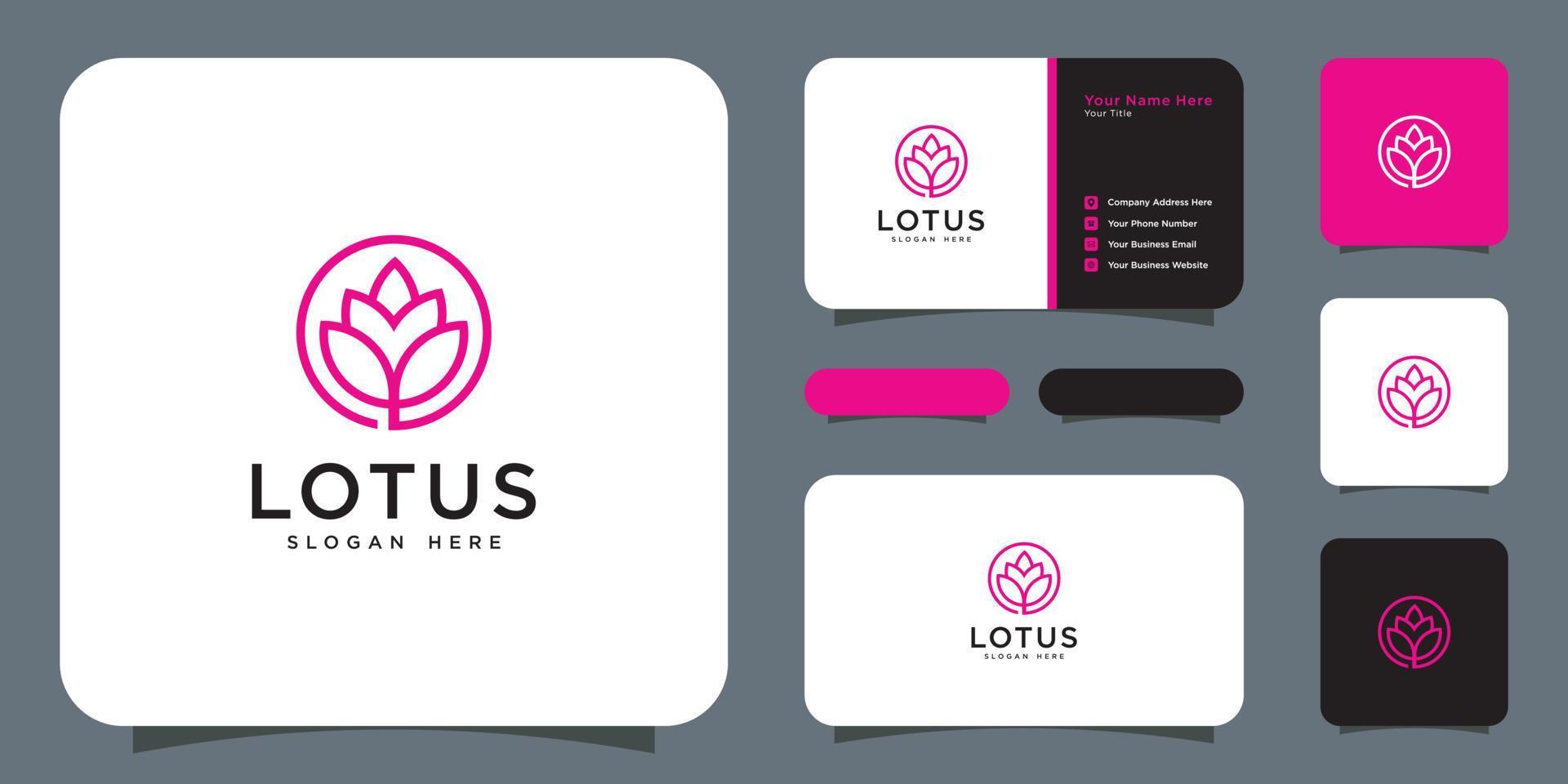 modelo de vetor de design de logotipo de flor de lótus