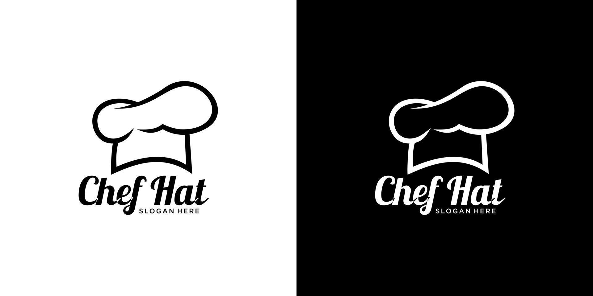 vetor de modelo de logotipo de chapéu de chef