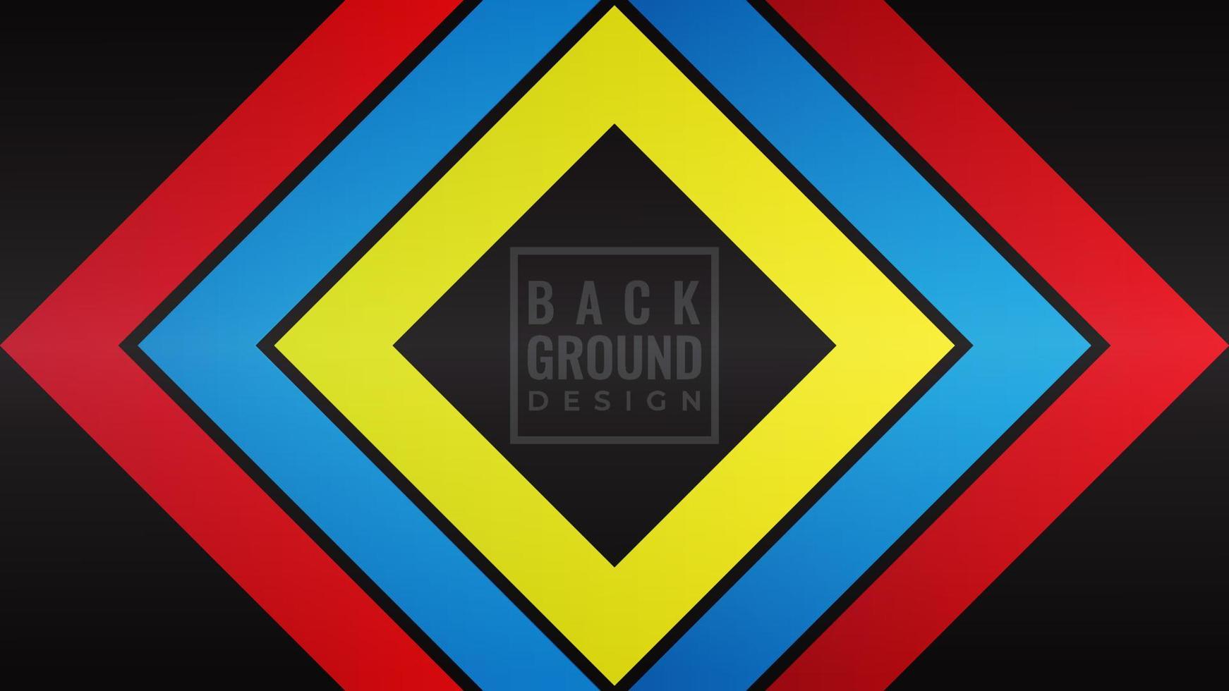 ilustração em vetor forma quadrada colorida em camadas. modelo de design abstrato. tema de cor preta azul vermelha amarela. simples e limpo