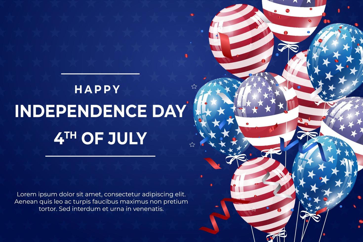 feliz 4 de julho fundo do dia da independência americana vetor