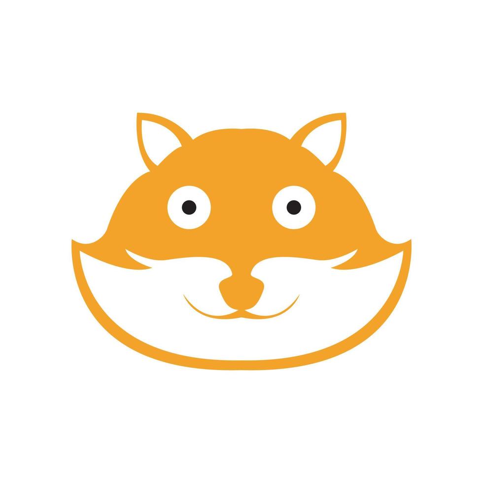 rosto bonito hamster laranja design de logotipo vetor gráfico símbolo ícone ilustração ideia criativa