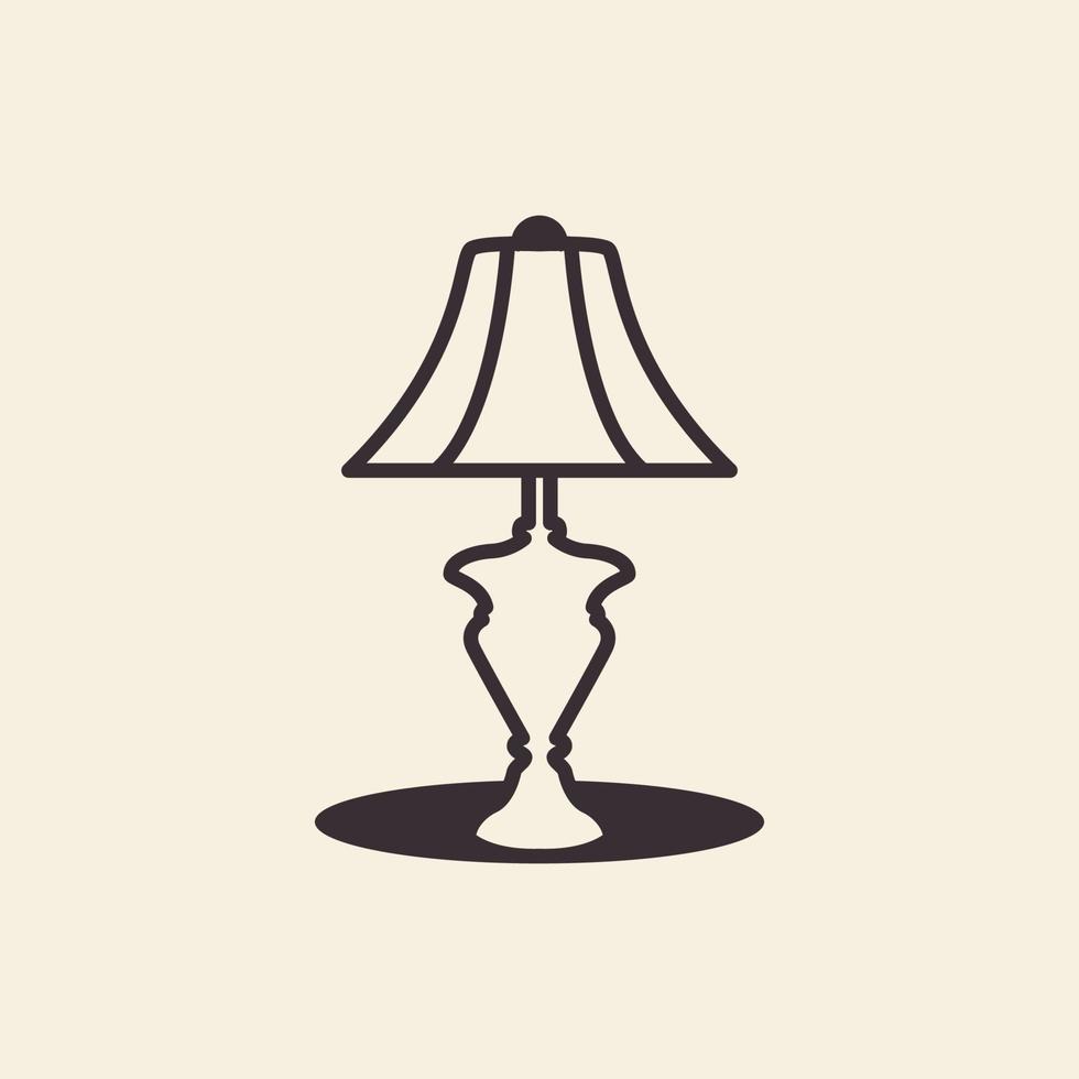 iluminação design de logotipo de lâmpada de interior tradicional vetor gráfico símbolo ícone ilustração ideia criativa