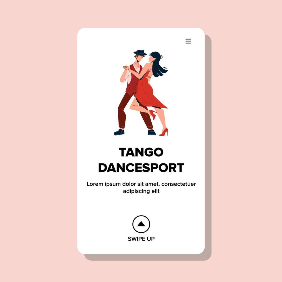 ilustração vetorial de evento de competição de esporte de dança de tango vetor