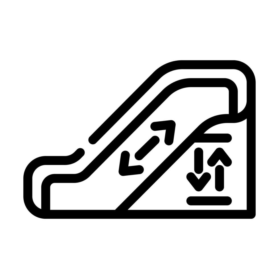 linha de ilustração vetorial de ícone de linha de escada rolante vetor