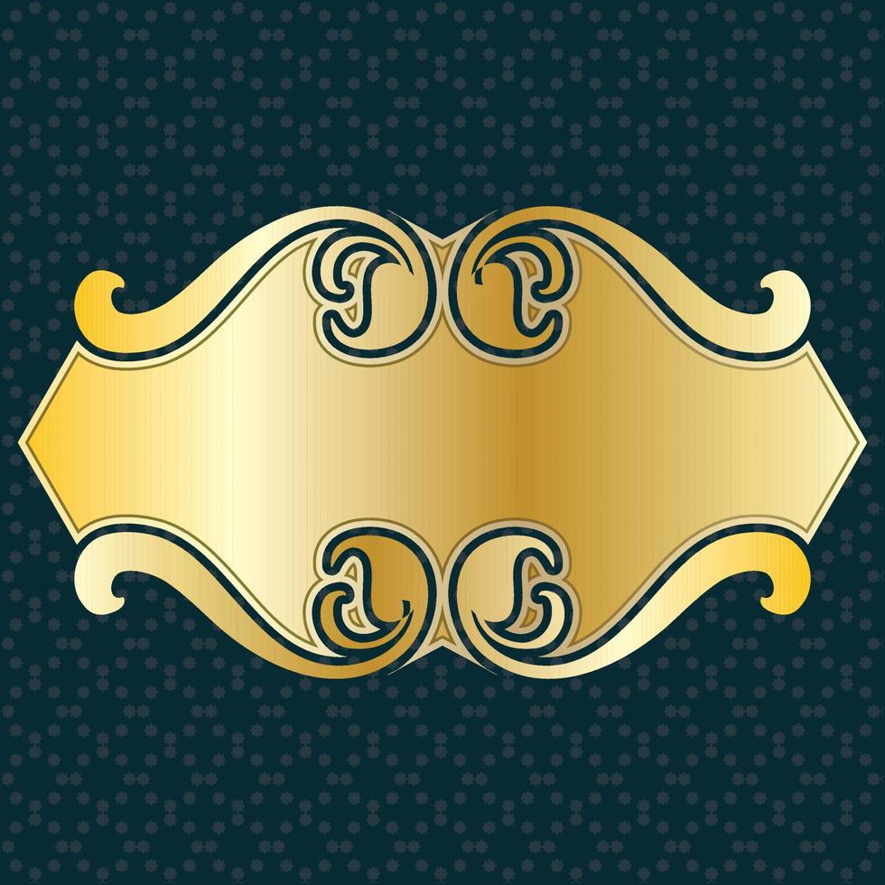 rótulo banner placa vetor luxo ornamental dourado real design vitoriano