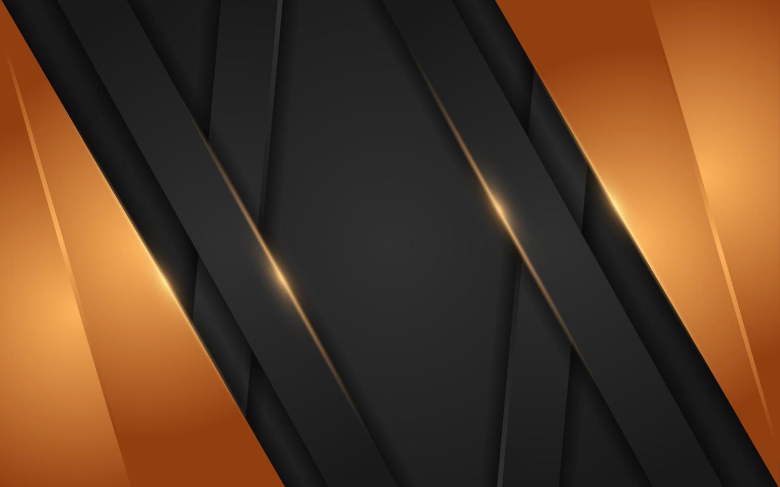 combinação laranja dinâmica abstrata com design de fundo preto. vetor