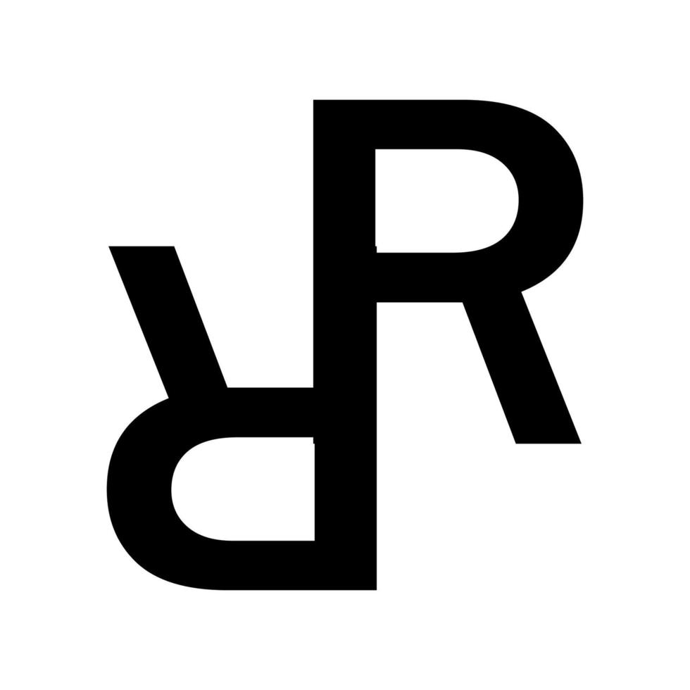 ícone do logotipo rr estilo moderno vetor