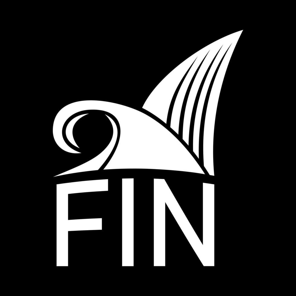 vetor de ícone de logotipo de design de barbatana