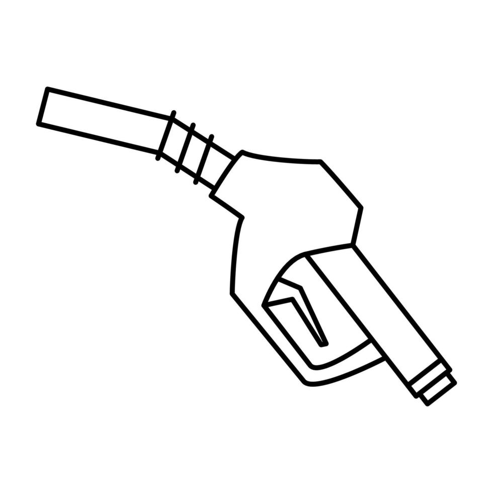 ícone de bico de combustível. ícone de posto de gasolina. bomba de combustível de petróleo. bocal da bomba. símbolo de gotejamento de óleo vetor