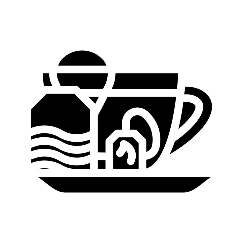 ilustração vetorial de ícone de glifo de chá de queima de gordura vetor