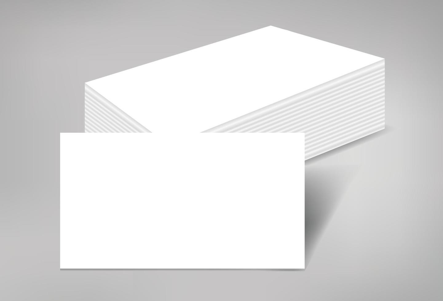 cartão de visita em branco pilha de maquete de páginas papel branco para impressão lona documento de identidade de marca anúncio apresentação empresa corporativa ilustração isolada modelo realista vetor