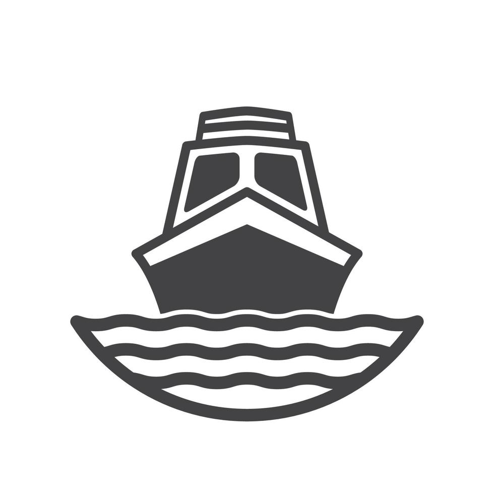 ilustração vetorial de um ícone de barco simples vetor