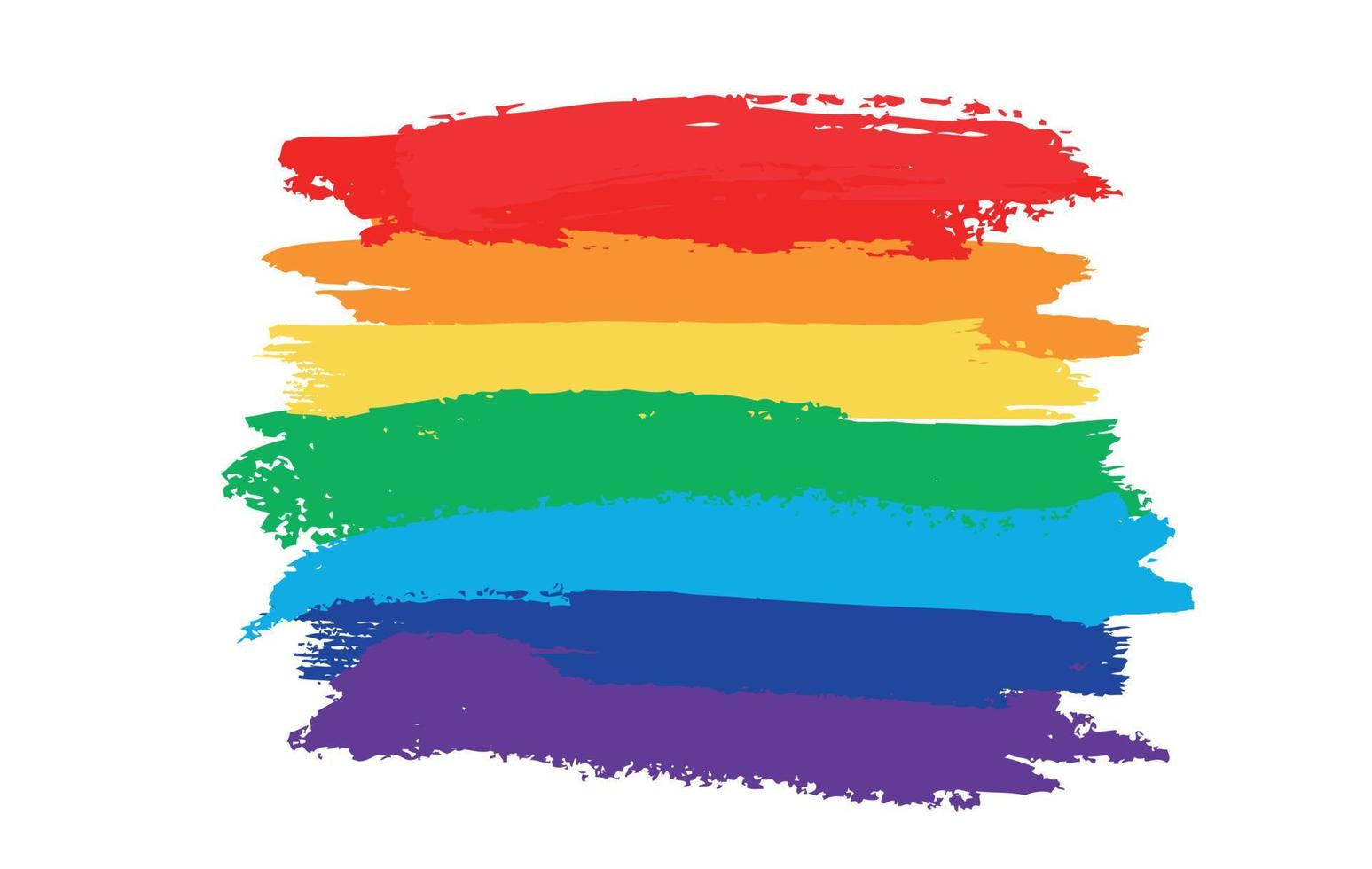 conceito lgbt. bandeira orgulho arco-íris lgbt lésbica. vetor desenhado à mão