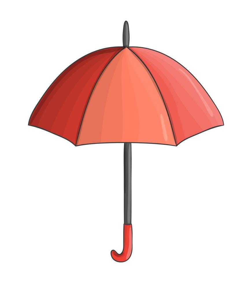 ícone de guarda-chuva colorido vetor isolado no fundo branco. ilustração de escudo de chuva colorida. estilo de desenho animado