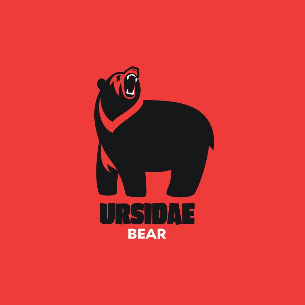 conceito de logotipo de urso vetor