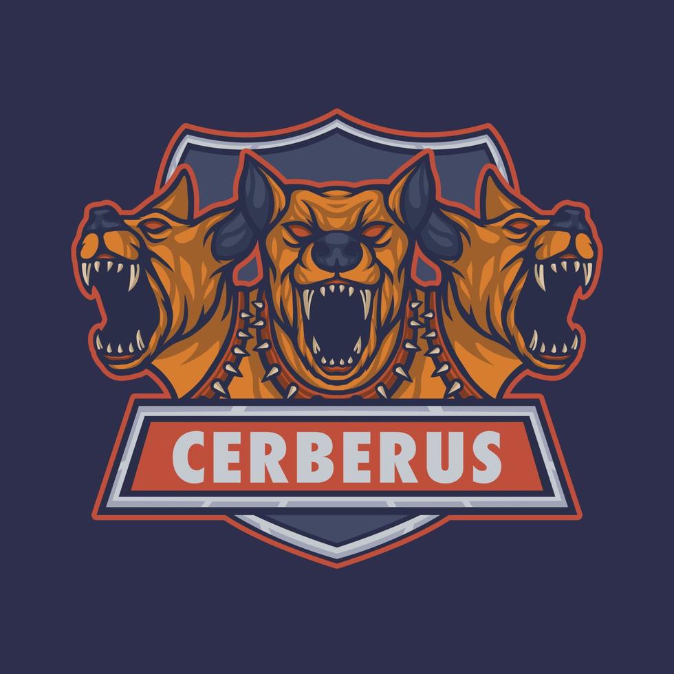 logotipo de esportes cerberus vetor