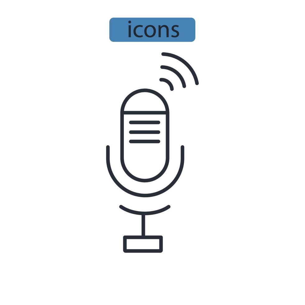 ícones de karaokê símbolo elementos vetoriais para web infográfico vetor
