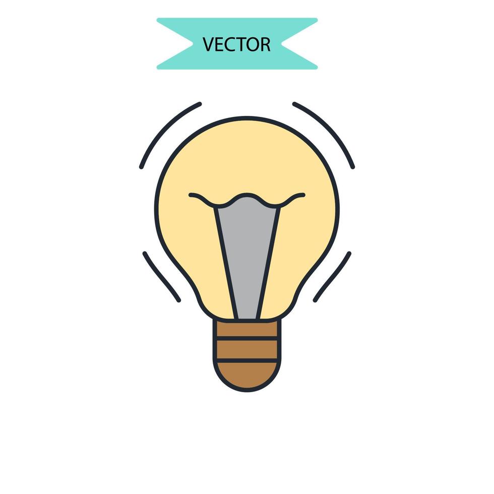 ícones de criatividade simbolizam elementos vetoriais para infográfico web vetor