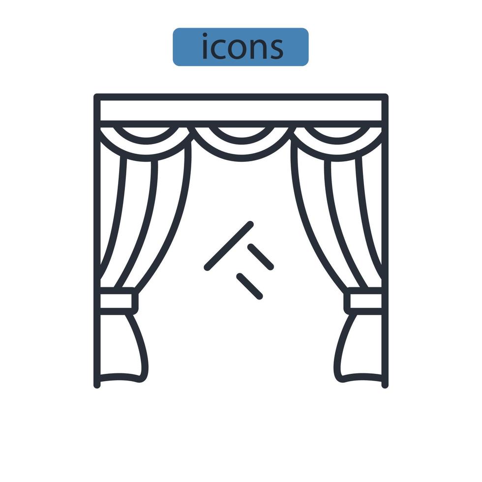 ícones de decoração simbolizam elementos vetoriais para infográfico web vetor