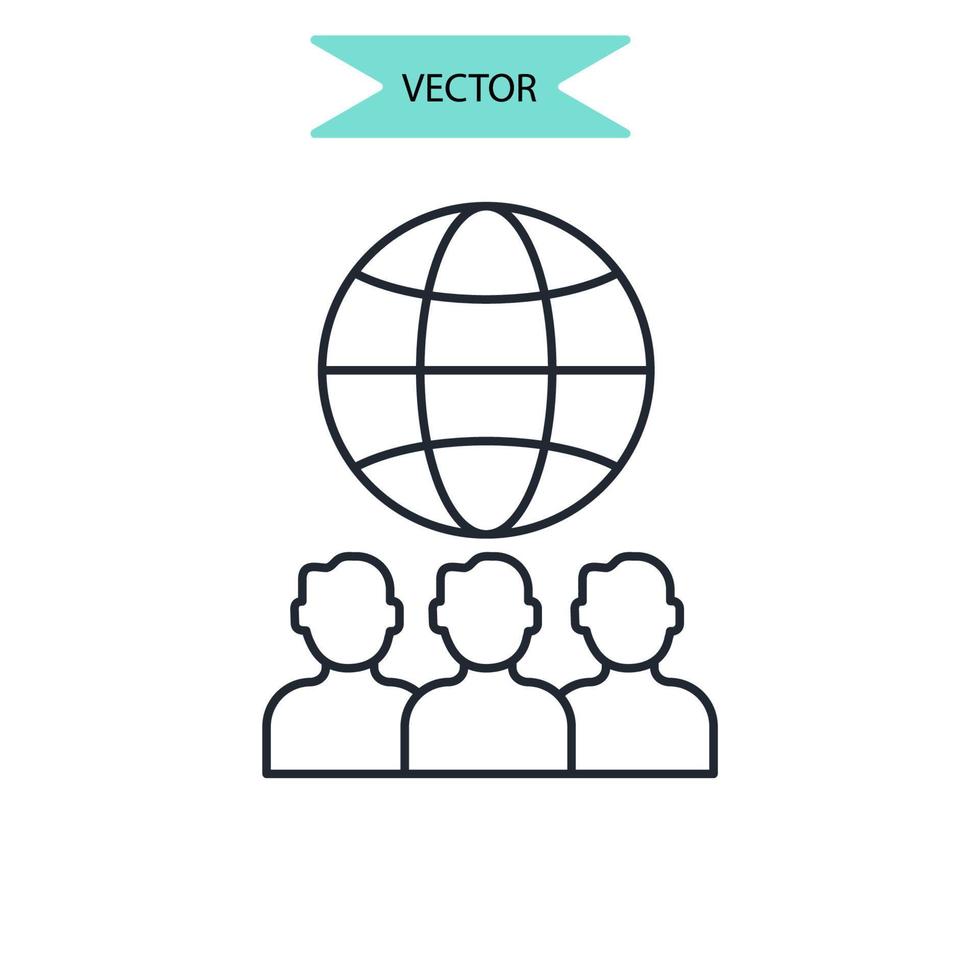 elementos de vetor de símbolo de ícones de webinar para web infográfico